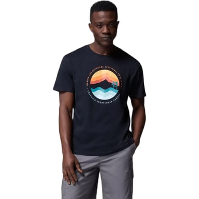 Columbia Path Lake II Graphic Tee, Mannen, Zwart, T-shirt, maat: M