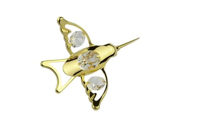 24K goud verguld Kolibri met Swarovski kristallen
