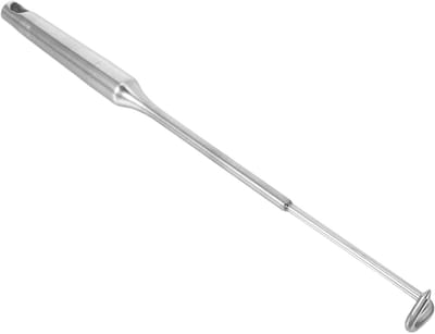 Vuurhaak met Handvat - Haardhout Pook - Vuur Beheren - Roestvrij Staal - 37 cm - Zilver