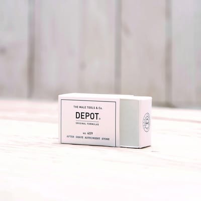 Dépôt, 400 Spécificités Rasage Non. 409, Alun de Potassium, Apaisant, Pierre Astringente Après-Rasage, 90 g