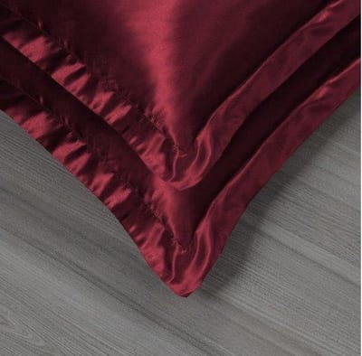 Satijnen-Slik Kussenslopen- Anti Allergeen- Set van 2- 60x70cm -Donker Rood
