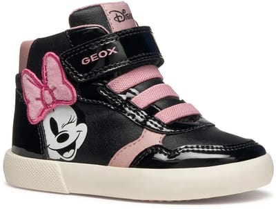 GEOX GISLI PEUTERMEISJES Sneakers - ZWART/OUDROZE - Maat 23