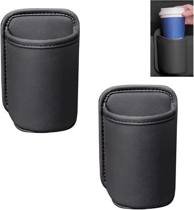 VHV - Auto Bekerhouder - PU Lederen Auto Organizer met Telefoonhouder - Deur Opbergbox - Voor Sedan, SUV, Truck en Bestelwagen