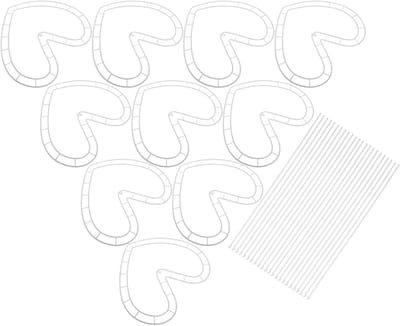 Bloemstukken Houder - Bloemen Frame - Bloemstukken Maken - Hartvormig Ontwerp - 10 Sets - Wit