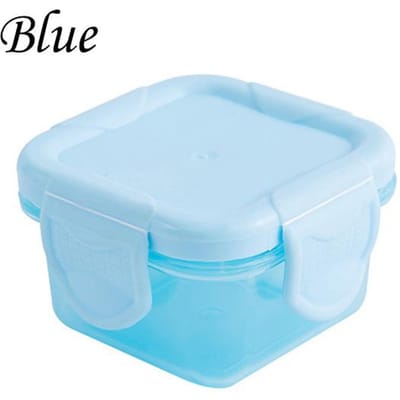 Voedselcontainer Kleine plastic vochtbestendige containers Mini keuken opbergdoos met lekvrij deksel Keukenaccessoires blauw