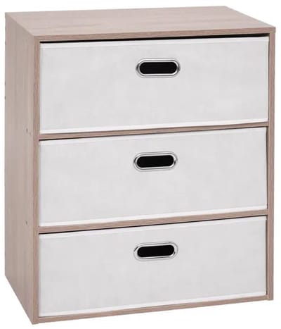 5Five Bureautoren - Opberger - Bureaubrievenbak - Bureauhouder - 3 lades - 50x30x60cm - Grijs