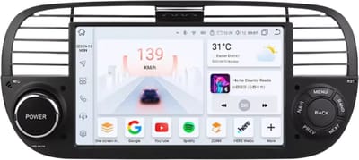 Autoradio met bluetooth - Carplay - Voor Fiat 500 (2007-2015) - Geschikt voor Apple en Android - Stereo - Navigatie - Navigatiesysteem auto - 8GB 128GB - 7"