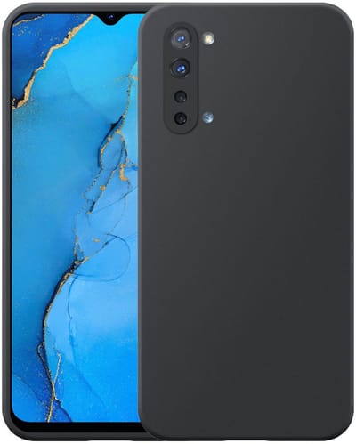 Geschikt voor Oppo Reno 3 5G Telefoonhoesje Zwart Flexibel Siliconen TPU hoesje - Flexible Back Cover Case Siliconen TPU - Zwart - Smartphonica geschikt voor Oppo Reno3 5G