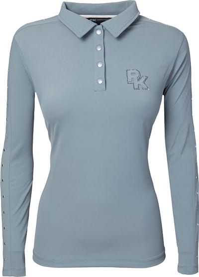 PK International - Polo - Lange Mouw - Romero - Lichtblauw - Sneldrogend - Ademend - UV bescherming - Faded Blue - XS/34