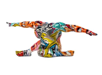 Gilde Handwerk Cliffhanger - Sculptuur Beeld - street art multi collor - Polyresin - 33 x 11 x 12 cm
