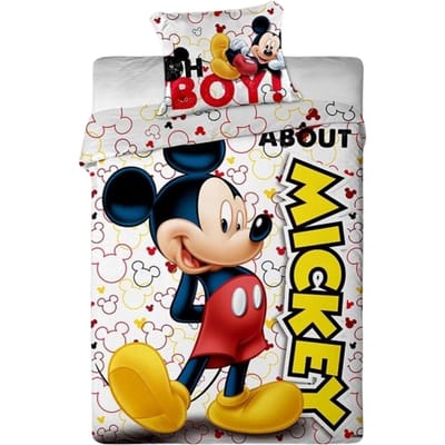 Disney Mickey Mouse About Dekbedovertrek - Eenpersoons - 140 x 200 cm - Multi