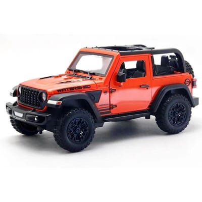 1:24 Jeeps Wrangler Rubicon Suv Legering Auto Model Simulatie Diecasts Metaal Off-Road Voertuigen Auto Model Geluid Licht Kinder Speelgoed Cadeau red