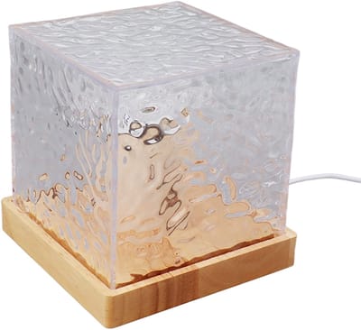 Nachtlamp, 3 Kleuren Dimbaar 10% Tot Helderheid Aanpassing Watergolf Dynamische Nachtlamp Sfeer Lamp, Decoratieve Tafellamp voor Slaapkamer, Woonkamer, Bars, Speelkamer, Helder