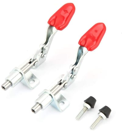 Virtubuy - Toggle Clamp - Quick Tight Push-Pull Type - Veilig en gebruiksvriendelijk - Rood - Klemmen - Ideaal voor hobby en werk - Compact model