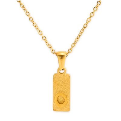 Marama - Ketting Letter O Goud Glitter - stainless steel - gold plated - tijdloos - nikkelvrij - letter O - persoonlijke ketting - letterketting - liefde - damesketting met hanger