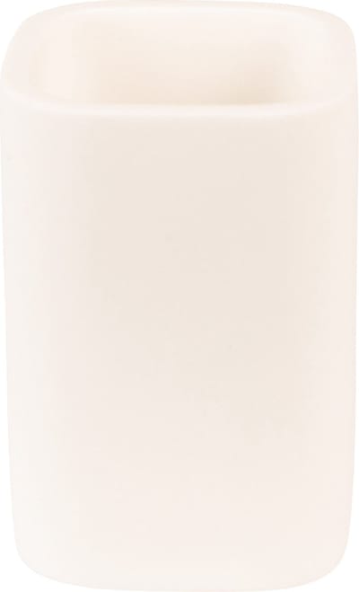 Clayre & Eef Tandenborstelhouder 7x7x10 cm Wit Keramiek