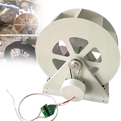 Waterwiel Generator - Hydro Turbine - Buitenverlichting Maken - Lage Snelheid Hoge Macht - 50 Watt - Grijs