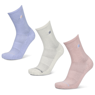 New Balance Midcalf 3 Pack Sokken Unisex - Roze - Maat 39-42 - Katoen