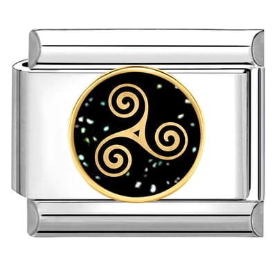 Quiges - Schakel - Bedel - 9mm - charms - Teken - Geschikt voor - armband - Schakelarmband - italy bedels armband