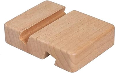 VHV - Telefoonhouder - Houten Standaard voor Telefoon en Tablet - Compact Bureauaccessoire voor Thuis en Kantoor