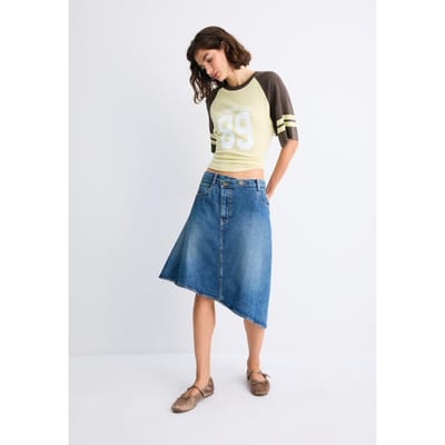 Stradivarius T-shirt met raglanmouwen en print  Kaki XS