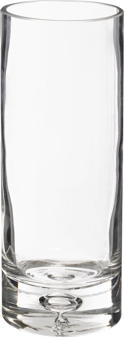 Atmosphera bloemenvaas Amiens - Cilinder model - transparant - bubbel glas - 23 x 9 cm