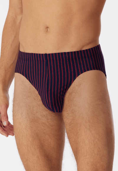 SCHIESSER 95/5 slip (1-pack) - heren supermini biologisch katoen gestreept meerkleurig