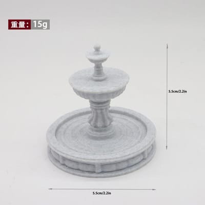 Mooi 1-delig Europees Stijl Buiten Poppenhuis Fontein Circulerend Water Tuin Ornament voor Villa Courtyard Landschapsdecoratie gray