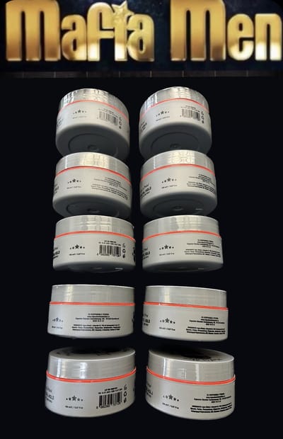 5+5 Gratis 10 Pack- Mafia Men Haarwax 6 Privé (10-Pak Privé 1500 ml).