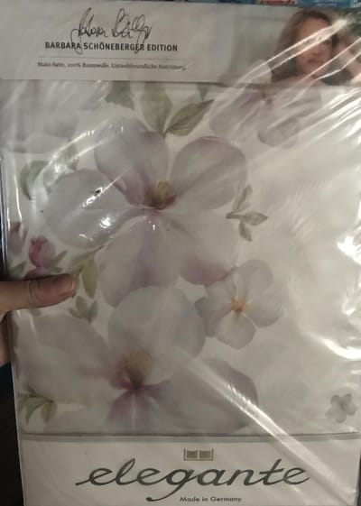 Hoogwaardig beddengoed mako-satin  van Barbar Schöneberger 155/220 gebloemd