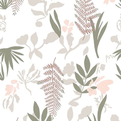Dailygoods- Behang Vintage Bloemen - Zelfklevend Behang - Waterdicht Vinyl - Muurstickers Slaapkamer - Decoratie Woonkamer - 44,5x1000 cm - Eenvoudig aan te brengen - Muursticker