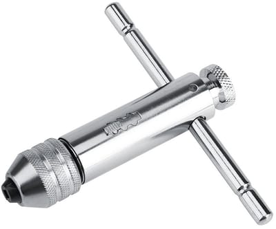 Dailygoods- Tap Sleutel Professionele Kwaliteit - Verstelbare T-Bar Handvat - Ratelwerking - Roestbestendig Gelegeerd Staal - Voor Tap & Die Set - Ideaal voor Krappe Ruimtes - Ratelsleutel