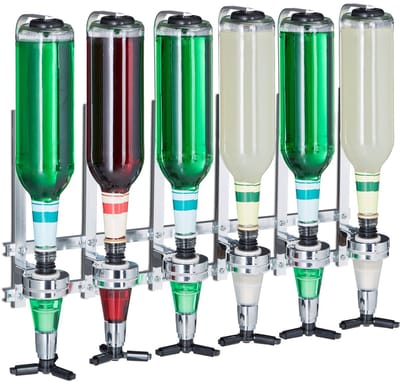 Doodadeals® Bar Butler Muur – Drankdispenser voor 6 Flessen – 3 cl – Flessenhouder voor Huisbar