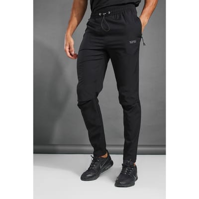 Heren Active Gym Tapered Fit Jogger | Black | Size XS
