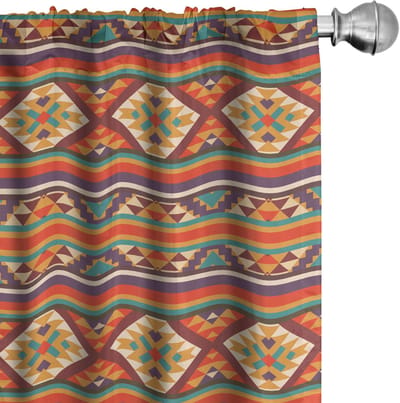 ABAKUHAUS 10183 – Kleurrijke gordijnen – Geometrisch – 2x75x175 cm