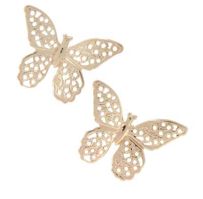 Mini Vlinders Metaal Strooidecoratie Goud 3cm 50 st
