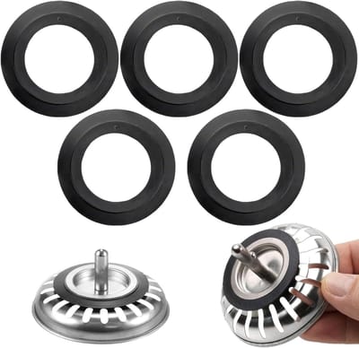 Set van 5 Rubber O-Ringen voor Afvoerplug, Vervangende Dichtingen voor Keuken en Badkamer, Geschikt voor 78-83 mm Afvoerputjes