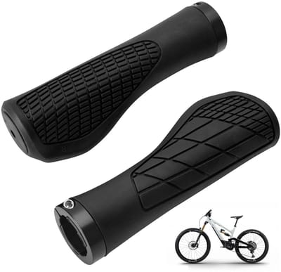 By shayne - Fietsgrepen - Ergonomische Handgrepen - Zwarte Rubber - Non-slip Fietsgrepen - Geschikt voor 22mm Fietsen - Voor Mountainbike en Scooter