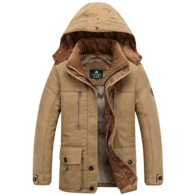 Heren Middellange Katoenen Jas Herfst en Winter Plus Size Fluweel Verdikte Katoenen Jas 6XL
