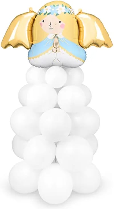 PartyDeco - DIY Ballonnen Engel - 140 x 70 cm - communie versiering - communie