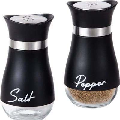 1Set/2stuks Roestvrij Staal en Glas Kruidenfles Set - Perfect voor Barbecue, Peper, Zout en Meer - Keukengerei