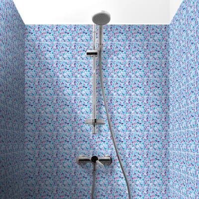Tegelstickers voor de muur in keuken en badkamer - 30 Valery Terrazzo cementtegelstickers - 30 stickers 20x20cm