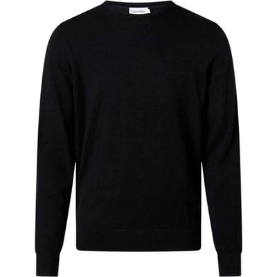 Calvin Klein Heren Merino Wol Trui (Zwart)