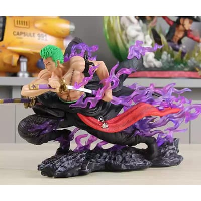 One Piece Gk Dessiner l'Épée Roronoa Zoro Suolong Diorama Flottant Figurine Anime Jouet Modèle de Collection Accessoires Anime Saito black