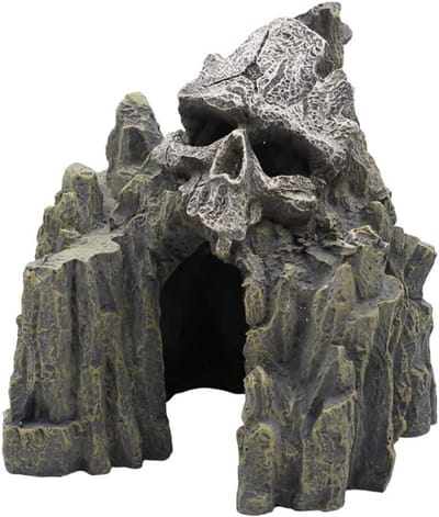 OMEM Reptile Decoration Terrarium Resin Skull Rock Decoration Landscaping Aquarium - ShopVlot