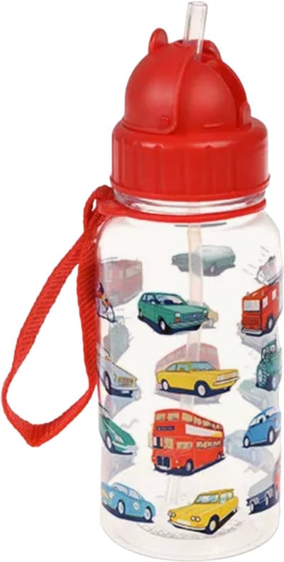 Rex London - Kinderwaterfles 'Road Trip' (500ml) - Clear