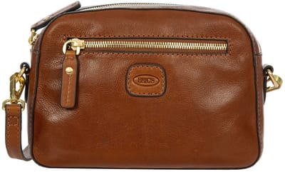 BRIC'S Leren Schoudertas Volterra Shoulderbag Tobacco Bruine