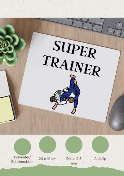 Akyol - super trainer Muismat - Sport - coach - judo - trainer - geschenk - verjaardag - love gift - 23 bij 19 cm