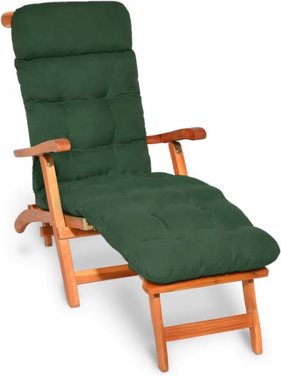 Comfortabel Dekstoel Kussen 200x50x8cm - Donkergroen - Kussen voor Tuinmeubelen