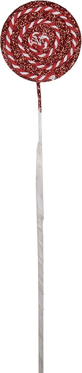 Clayre & Eef Kerstdecoratie Lolly 40 cm Rood Kunststof